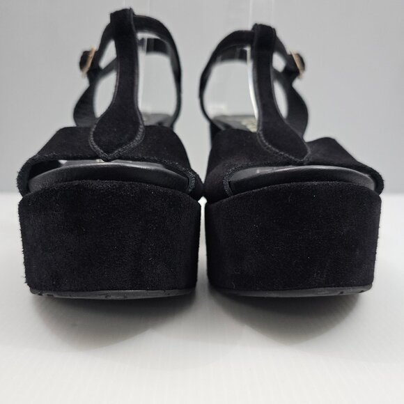 Pedro Garcia Domiel Platform Wedge Sandal Womens EU 40 Black Suede Chunky NEW - Picture 6 of 13